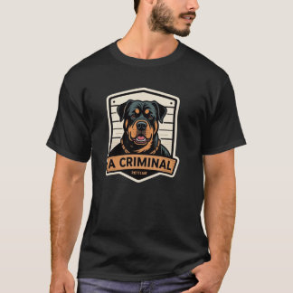 T-shirt Photo d'identité judiciaire du chien