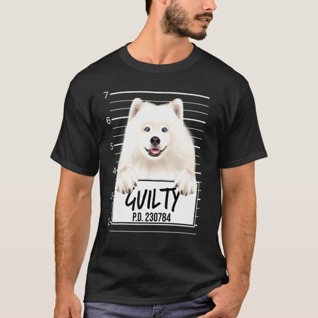T-shirt Photo d'identité Samoyed Chien Coupable (Devant)