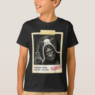 T-shirt Photo drôle de bigfoot alien ufo vintage preuve