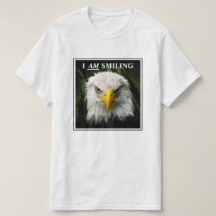 T-shirt Photo drôle d'un aigle grincheux souriant