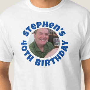 T-shirt Photo du 40e anniversaire de l'homme