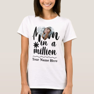 T-shirt Photo du coeur personnalisée maman dans un million