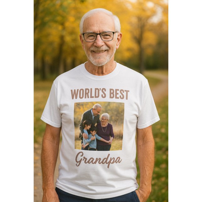 T-shirt photo du meilleur grand-père du monde (Créateur téléchargé)