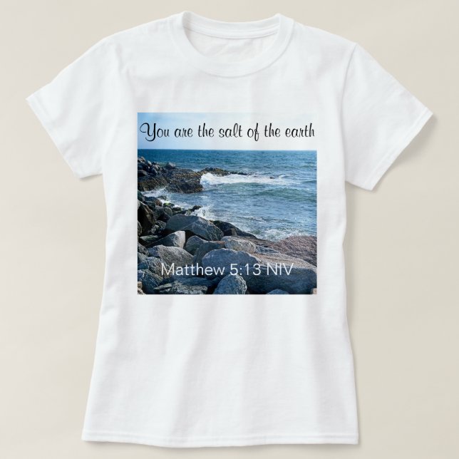 T-shirt Photo du sel marin de la Bible de la Terre Verse (Design devant)
