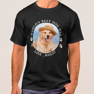 T-shirt Photo du World's Best Dog Dad Personalized Cute Pe