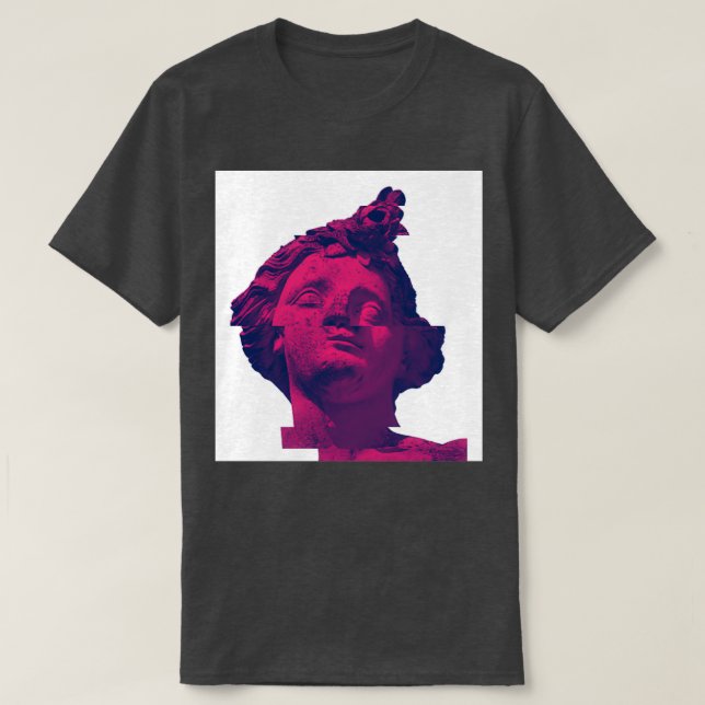 T-shirt photo d'une statue brisée (Design devant)