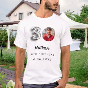 T-shirt photo en argent du 30e anniversaire