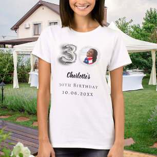 T-shirt photo en argent du 30e anniversaire