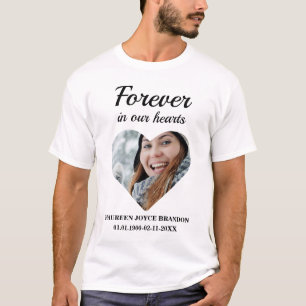 T-shirt Photo en forme de coeur Pour toujours dans nos coe