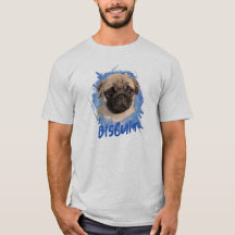 Photo et nom de chien Pug mignon personnalisé