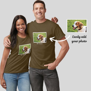 T-shirt Photo et nom du chien Beagle personnalisé