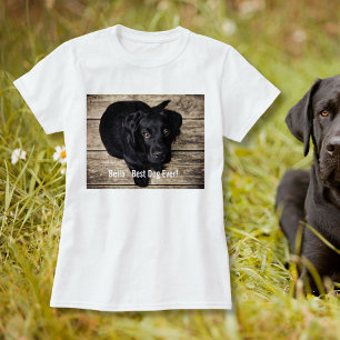 T-shirt Photo et nom du chien du Black Lab personnalisé
