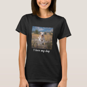 T-shirt Photo et nom personnalisés de l'Amoureux des chien