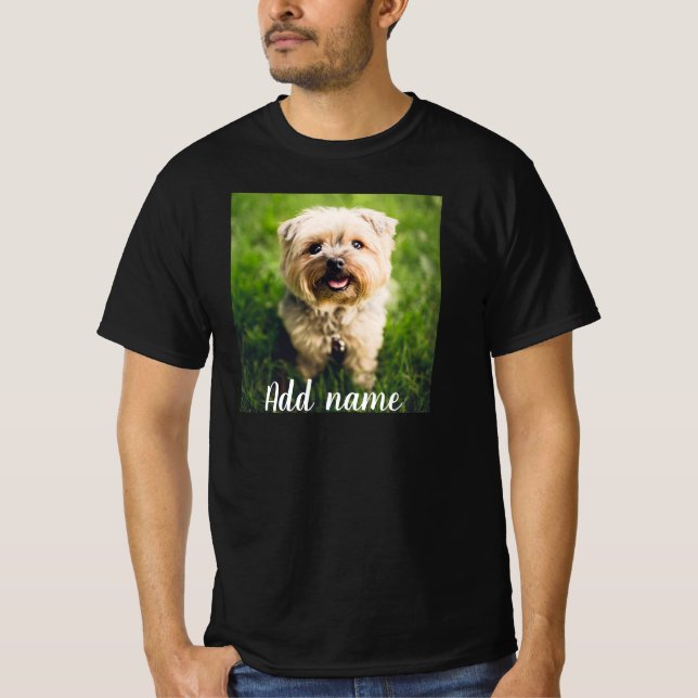 T-shirt Photo Et Nom Personnalisés Pour Animaux De Compagn (Devant)