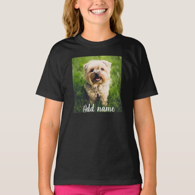 T-shirt Photo Et Nom Personnalisés Pour Animaux De Compagn (Devant)