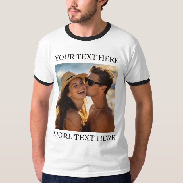 T-shirt Photo et Texte (Devant)
