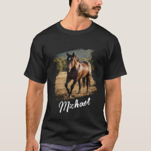 T-shirt Photo et texte du Cheval personnalisé tendance mod