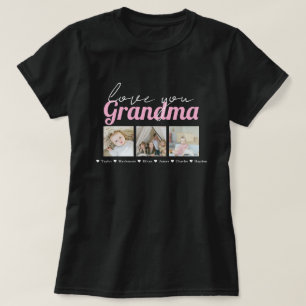 T-shirt Photo et texte Grandma personnalisée