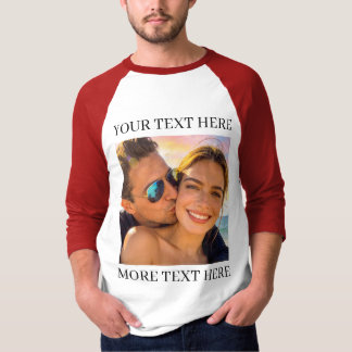 T-shirt Photo et texte personnalisés
