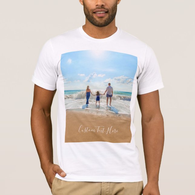 T-shirt photo et texte personnalisés (Devant)