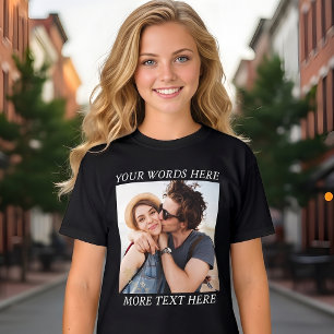 T-shirt Photo et texte personnalisés