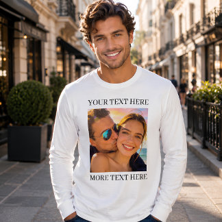 T-shirt Photo et Texte Personnalisés