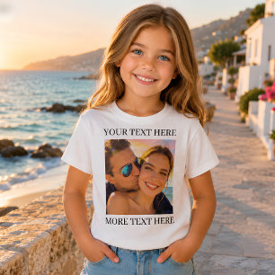 T-Shirt Photo et texte personnalisés