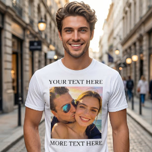 T-shirt Photo et texte personnalisés