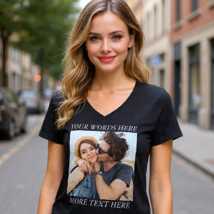 T-shirt Photo et texte personnalisés