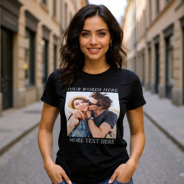 T-shirt Photo et texte personnalisés (Créateur téléchargé)