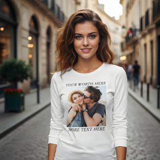 T-shirt Photo et texte personnalisés