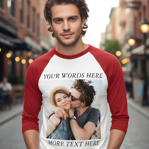 T-shirt Photo et texte personnalisés