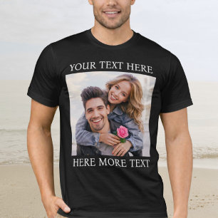 T-shirt Photo et texte personnalisés