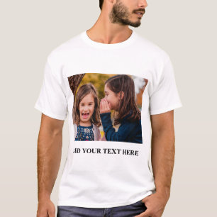 T-shirt photo et texte personnalisés
