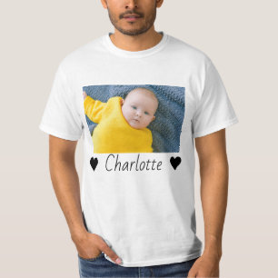 T-shirt Photo Et Texte Personnalisés