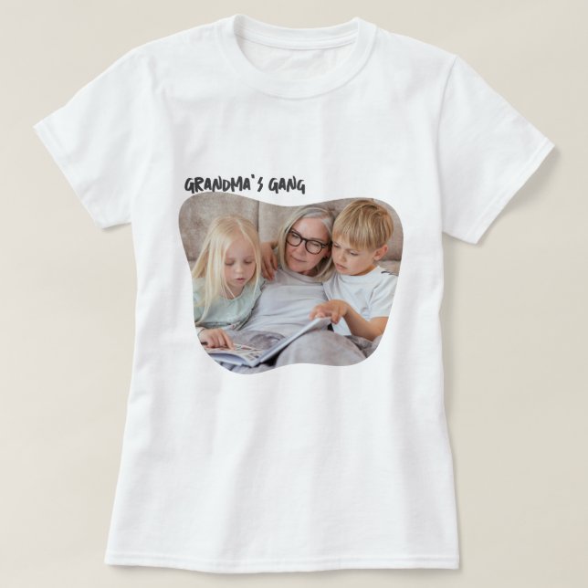 T-shirt Photo et texte personnalisés (Design devant)