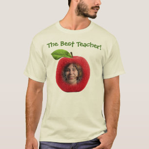 T-shirt photo et texte personnalisés Apple Face