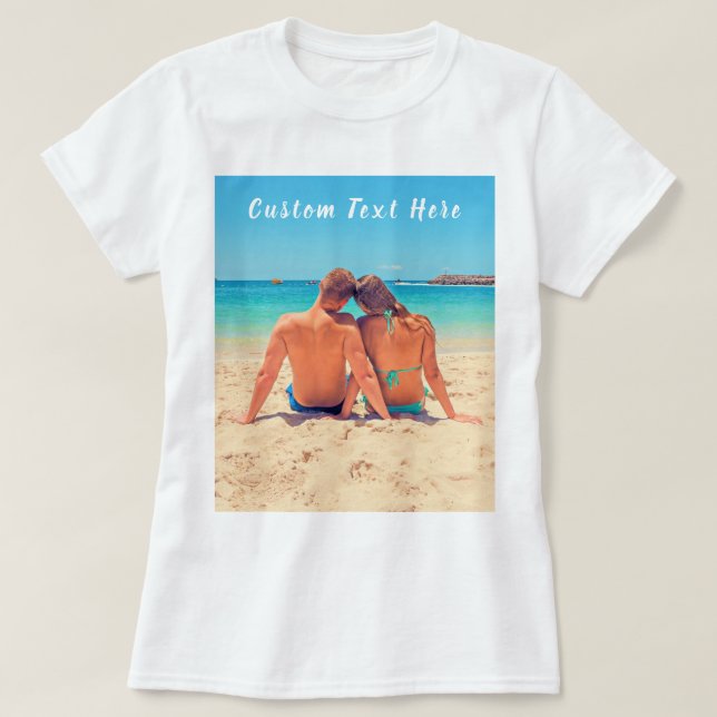 T-shirt photo et texte personnalisés avec votre pr (Design devant)