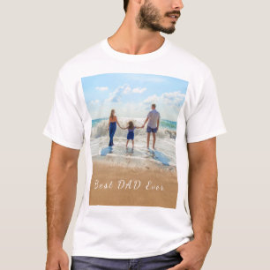 T-shirt Photo et texte personnalisés - Meilleur DAD jamais