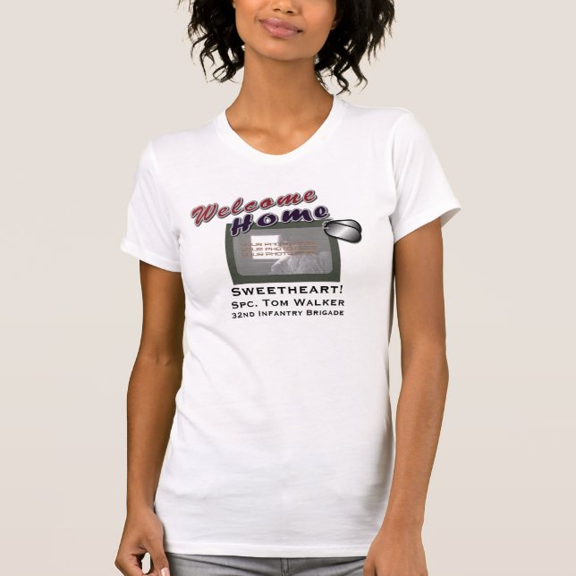 T-shirt Photo faite sur commande militaire à la maison (Devant)