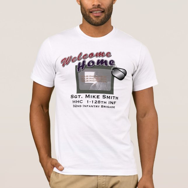 T-shirt Photo faite sur commande militaire à la maison (Devant)