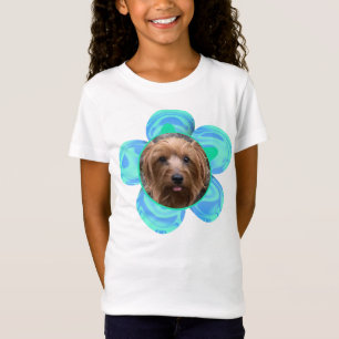 T-Shirt Photo Fleur Turquoise Personnalisée