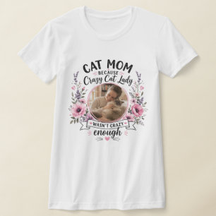 T-shirt photo floral maman chat drôle – Photo pers