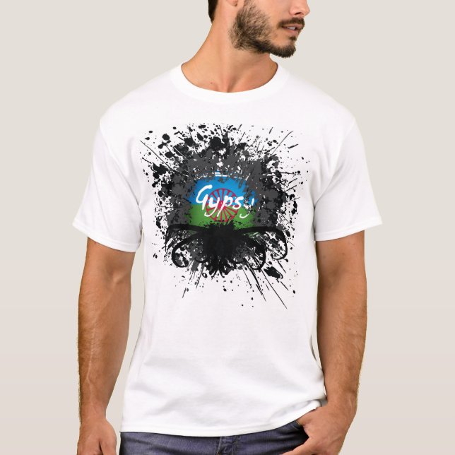 T-shirt Photo gitane d'éclaboussure - customisée (Devant)