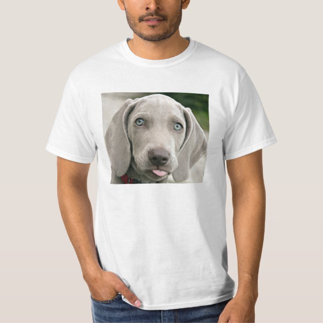 T-shirt Photo idiote de Weimaraner (Devant)