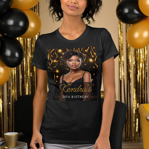 T-shirt photo Instagram or pour anniversaire en or