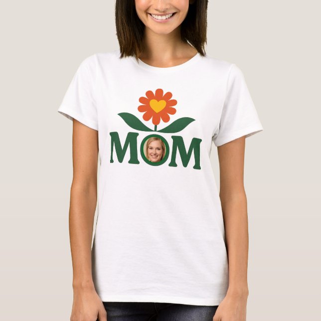 T-shirt Photo Maman Flower Heart (Devant)