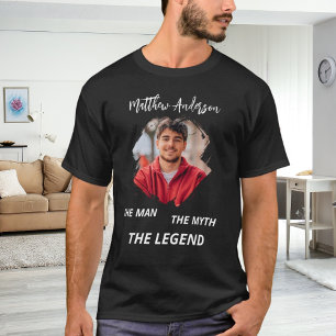 T-shirt Photo man mythe légende nom fun noir