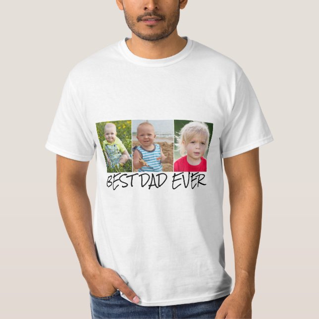 T-shirt photo meilleur papa (Devant)