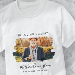 T-shirt Photo Memorial<br><div class="desc">Ce design simple et classique est composé de typographie serif et d'ajouter une photo personnalisée.</div>
